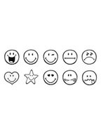 Zabawki kreatywne - Aladine Zestaw stempli "Easy Smiley" - 3+ - miniaturka - grafika 1