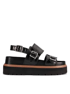 Clarks Skórzane sandały "Orianna Glide" w kolorze czarnym - Sandały damskie - miniaturka - grafika 1