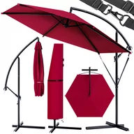 Parasole ogrodowe - Parasol Ogrodowy Duży Pokrowiec 300cm czerwony UV 30+ - miniaturka - grafika 1