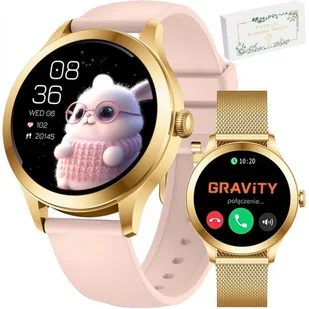 Gravity T25 pink/gold Zegarek dziecięcy - Smartwatch - miniaturka - grafika 1
