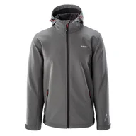 Bluzy sportowe męskie - Męski Softshell HI-TEC NOXON 26491-IR GA/BLACK – Szary - miniaturka - grafika 1