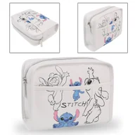 Kosmetyczki, organizery i kuferki - Stitch Disney Biała kosmetyczka podróźna, eko skóra, pojemna 23x18x7cm Uniwersalny - miniaturka - grafika 1