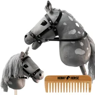 Maskotki i pluszaki - HOBBY HORSE KOŃ NA KIJU A3 KONIK GŁOWA KONIA PATYKU Z GRZYWĄ + GRZEBIEŃ [M-HOBBYHORSE7] - miniaturka - grafika 1