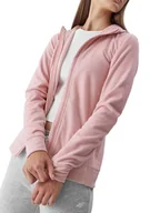Bluzy damskie - Polar damski 4F AW23TFLEF147 - pudrowy koral XS - miniaturka - grafika 1