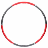 Pozostały sprzęt i akcesoria do ćwiczeń - HMS HULA HOP 100CM SKŁADANY CZERW-SZAR - miniaturka - grafika 1