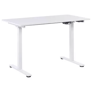 Biurko regulowane elektrycznie 120 x 60 cm białe GRIFTON - Biurka - miniaturka - grafika 1