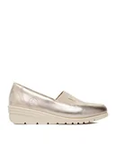 Półbuty damskie - Rieker Półbuty L5351-60 Złoty - miniaturka - grafika 1