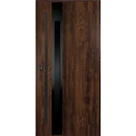 Drzwi zewnętrzne - Drzwi stalowe zewnętrzne wejściowe Supreme SHA 68 AN orzechowe 90 prawe O.K.DOORS - miniaturka - grafika 1