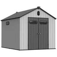 Altany ogrodowe - Domek narzędziowy Halmstad 239 x 302 cm Light Grey - miniaturka - grafika 1