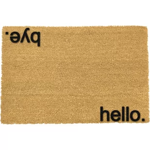 Wycieraczka z naturalnego kokosowego włókna Artsy Doormats Hello, Bye, 40x60 cm - Wycieraczki - miniaturka - grafika 1