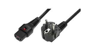 Kabel zasilający MicroConnect IEC LOCK C13 to R/A SCHUKO EL234S - Kable komputerowe i do monitorów - miniaturka - grafika 1