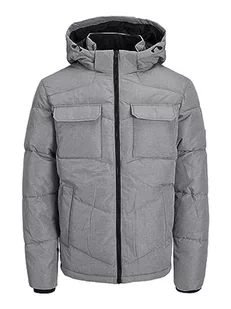 JACK&JONES JJMASON Męska kurtka puchowa SN pikowana kurtka, szara, M, szary, M - Kurtki męskie - miniaturka - grafika 1