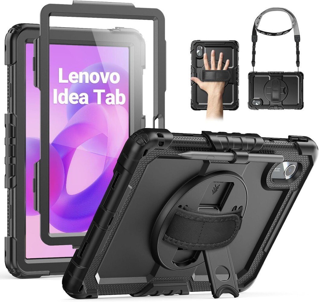 Etui pancerne z podstawką Supero do Lenovo Idea Tab 11 TB-336, czarne 5903814679743