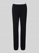 Spodnie sportowe damskie - Spodnie dresowe o kroju regular fit z paskiem z logo model ‘SOFIA’ - miniaturka - grafika 1