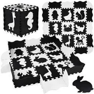 Maty edukacyjne - ﻿Puzzle piankowe kontrastowa mata zwierzątka kształty ZA4783 - miniaturka - grafika 1