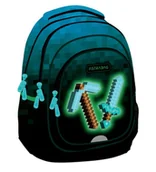 Plecaki - Astrabag, Plecak trzykomorowy - Blue Pixel (AB300) - miniaturka - grafika 1