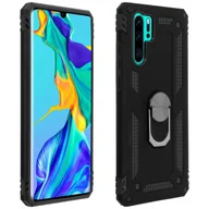 Etui i futerały do telefonów - Etui Huawei P30 Pro Bi Material Sztywny miękki magnetyczny stojak z pierścieniem Czarny - miniaturka - grafika 1