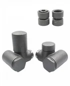 Zawory i kraniki - Zawór regulacyjny do grzałki Integra lewy GW1/2 grafit strukturalny - miniaturka - grafika 1