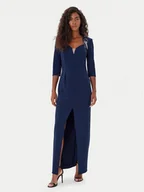 Sukienki - Rinascimento Sukienka wieczorowa CFC0125271003 Granatowy Slim Fit - miniaturka - grafika 1