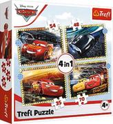 Puzzle - Trefl Puzzle 4w1 Do startu gotowi start Auta Cars 3 GXP-794501 - miniaturka - grafika 1