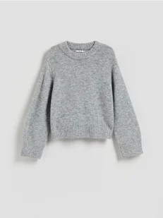 Reserved - Sweter z domieszką wełny - szary - Swetry damskie - miniaturka - grafika 1