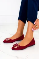 Baleriny - Baleriny Sergio Leone bordowe z klamrą BL623-36 - miniaturka - grafika 1