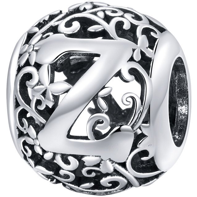 CHARMS literka Z srebro 925 koralik