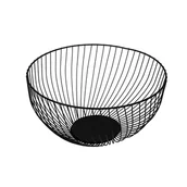 Kosze na śmieci - Koszyk misa na owoce, metalowa czarna Kobe - miniaturka - grafika 1