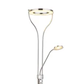 Lampy stojące - Globo Lampa stojąca LED Ebro, wysokość 194 cm, kolor nikiel, 2-punktowa. - miniaturka - grafika 1