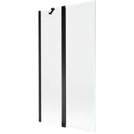 Parawany nawannowe - Mexen Mist parawan nawannowy 2-skrzydłowy 100 x 150 cm, transparent, czarny - 8A9-100-011-70-00 - miniaturka - grafika 1