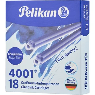 Pelikan Naboje atramentowe długie niebieskie 18 szt. - Inne akcesoria do piór i długopisów - miniaturka - grafika 1