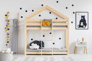 Łóżka dla dzieci i młodzieży - Łóżko piętrowe MILA DMP 70x140 sosna - miniaturka - grafika 1