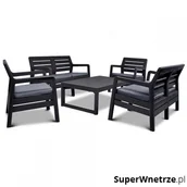 Meble ogrodowe - Allibert Meble Ogrodowe Delano FIESTA Lyon : Kolor - grafit/szary BK-004188 - miniaturka - grafika 1