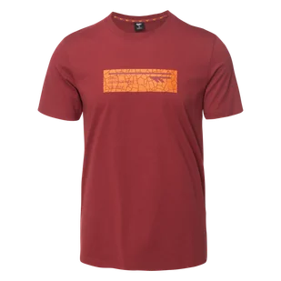 Męska Koszulka z krótkim rękawem HI-TEC HAMILONI M000272740 – Bordowy - Koszulki męskie - miniaturka - grafika 1