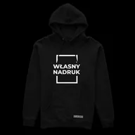 Odzież do sportów motorowych - Bluza z własnym nadrukiem, czarna z kapturem-S - miniaturka - grafika 1