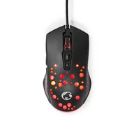 Zestawy myszka + klawiatura - Nedis GMWD410BK- LED Mysz gamingowa 800/1200/2400/3200/4800/7200 DPI 7 przycisków czarna - miniaturka - grafika 1