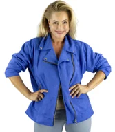 Kurtki damskie - Klasyczna kurtka damska zamszowa ramoneska AMBER-52/54 - miniaturka - grafika 1