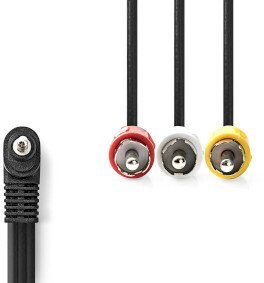 Nedis AV Cable – 3.5 mm Male to 3 x RCA Male – 2.0 m – Black