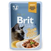 Mokra karma dla kotów - Brit Premium Kot Premium with Tuna Fillets for Adult Cats GRAVY 85g - miniaturka - grafika 1