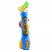 Zabawki i gry sportowe - MINI GOLF DLA DZIECI KIJE DO GOLFA WÓZEK PIŁKI - miniaturka - grafika 1