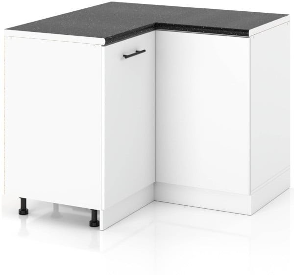 Szafka Kuchenna Stojąca Z Blatem Narożna 90x90cm Spremium Biały Mat