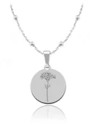 Naszyjniki - Kwiaty Polskie - Naszyjnik z Niezapominajką - łancuszek kulki - Grawer - miniaturka - grafika 1