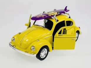 Welly Vw Volkswagen Beetle Z Deską Żółty 1:34 Samochód Nowy Metalowy Model - Samochody i pojazdy dla dzieci - miniaturka - grafika 1