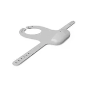 Śliniaki i fartuszki - BABY&TRAVEL Everyday Baby Śliniak silikonowy z kieszonką szary - miniaturka - grafika 1