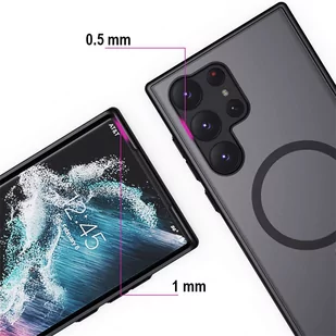 Etui ochronne na telefon MagMat Case do MagSafe do Samsung Galaxy S23 Ultra Matte Black - Etui i futerały do telefonów - miniaturka - grafika 2