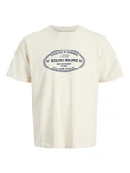 Koszulki męskie - Jack & Jones Koszulka w kolorze kremowym - miniaturka - grafika 1