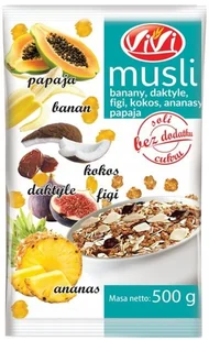 VIVI Musli tropikalne owoce 500g - Płatki śniadaniowe i musli - miniaturka - grafika 1