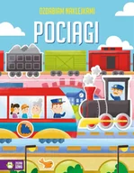 Kolorowanki, wyklejanki - Pociągi. Ozdabiam naklejkami - miniaturka - grafika 1