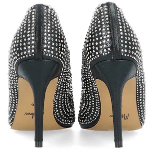 Wieczorowe szpilki z kryształkami - MENBUR 23345 CZARNE - Czółenka - miniaturka - grafika 8