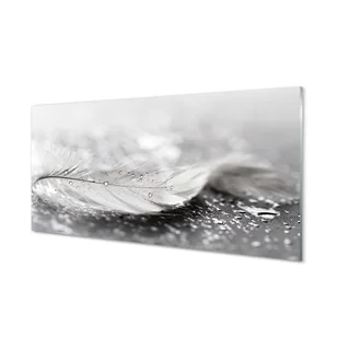 Szklany lacobel + klej Krople piórko makro 120x60 - Tablice i flipcharty - miniaturka - grafika 1